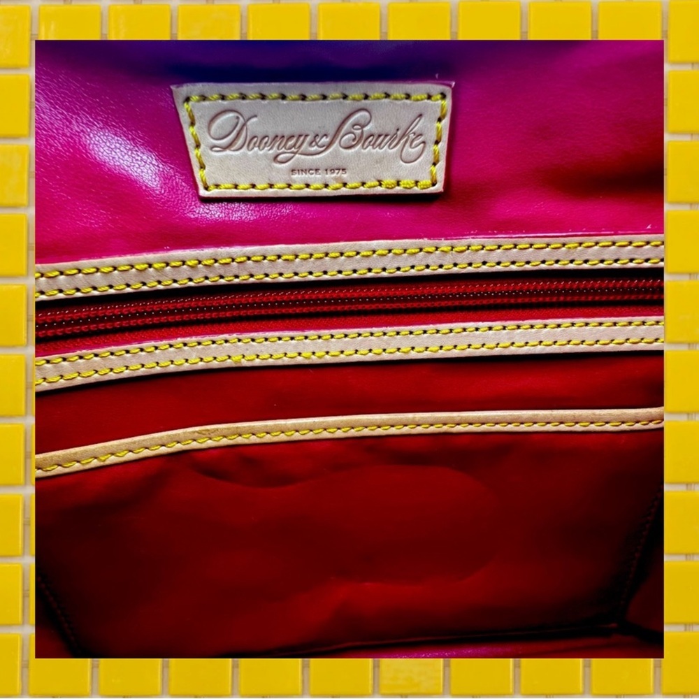 EUC Dooney & Bourke 1975 Rebecca Burgundy & Natural Leather
Hobo Bag - Picture 6 of 7